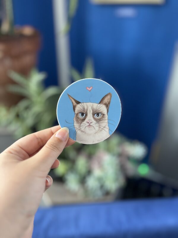 Grumpy Cat Sticker - Cunning Curiosities