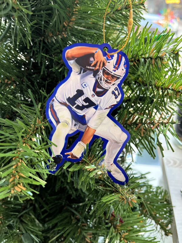 "Taking Flight" Tree Ornament - Josh Allen - based on an original painting by Tara Leigh (Blue version)